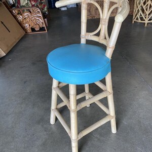 Restored Rattan Bar Stools with Hour Glass Seat Back, Set of 6 image 5