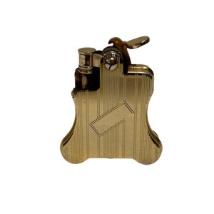 Gold Plated Ronson Banjo Stylish Design Petrol Lighter, Japan image 1