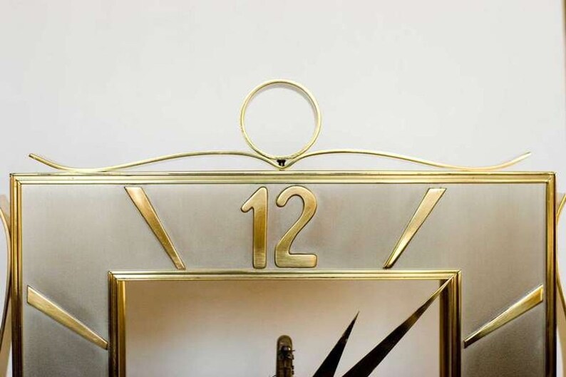 Kieninger & Obergfell German Regency Brass Mantel Clock image 6