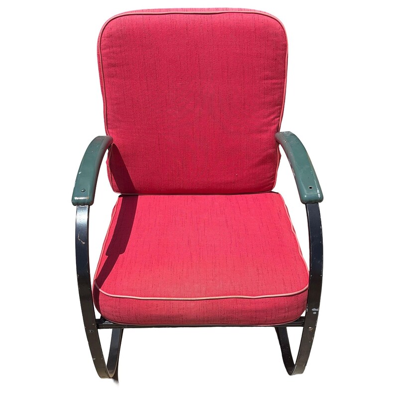 Springer Rocking Chair Art Deco Green & Black Springer Rocking Chair by Wolfgang Hoffmann for ...
