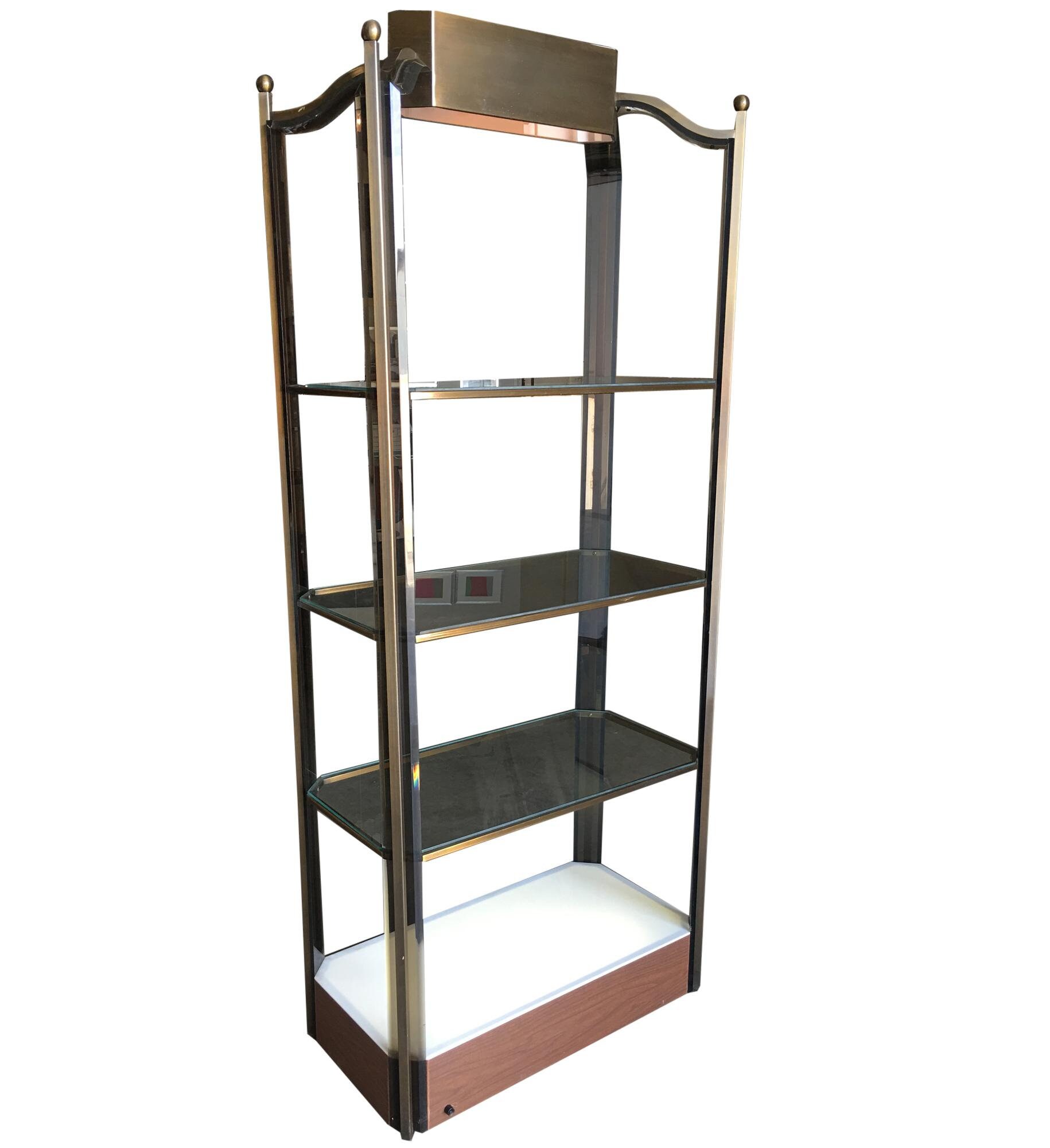 Lighted etagere on sale
