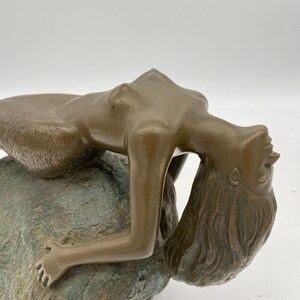 Bronze Mermaid Siren Statue on Beach Rock by James Siebert image 5