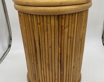 Vertically Stack Rattan 18" Tall Round Pedestal