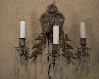 Ornate Bronze Rococo Wall Sconce