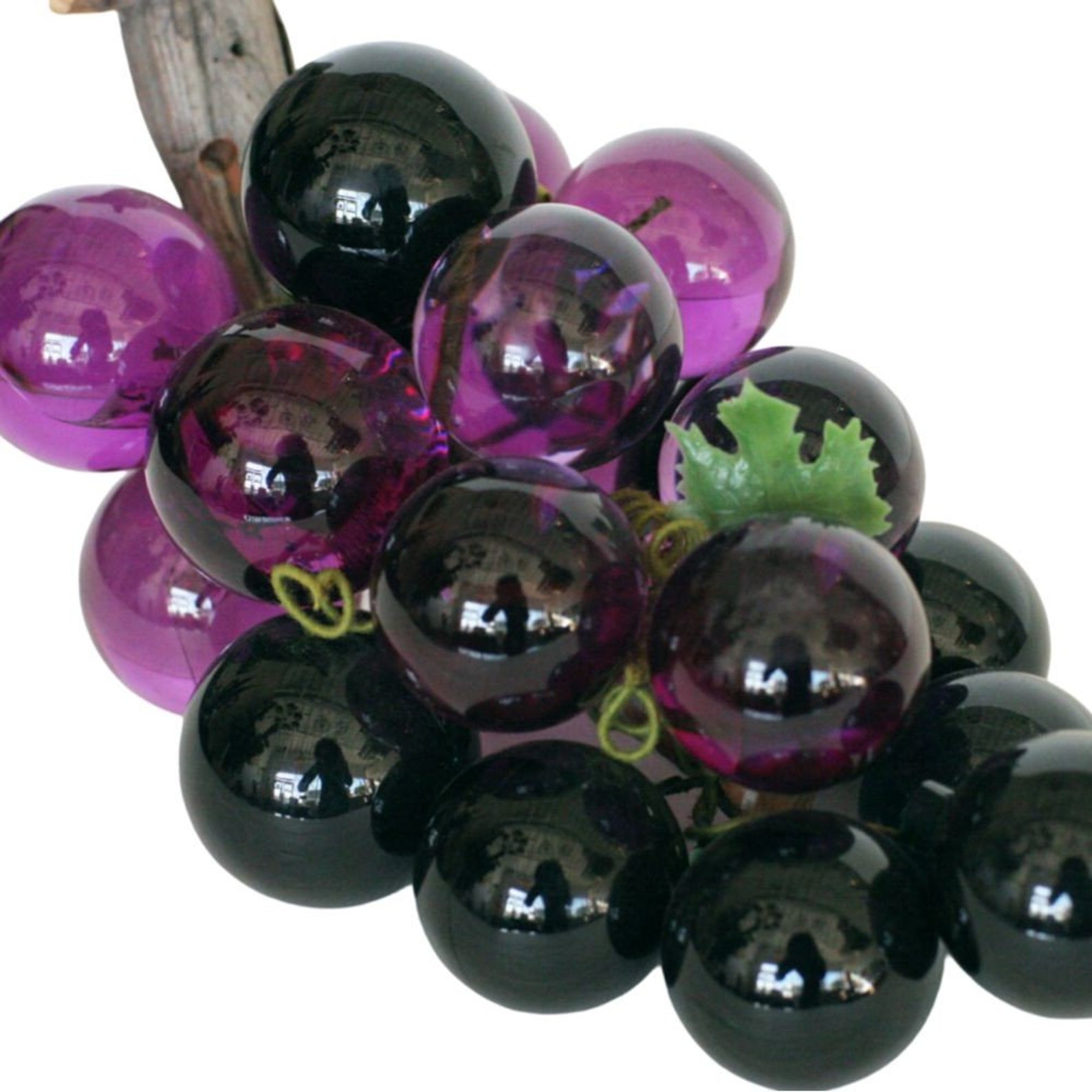 Vintage Mid Century Glass Lucite Puple Grape Cluster - Etsy
