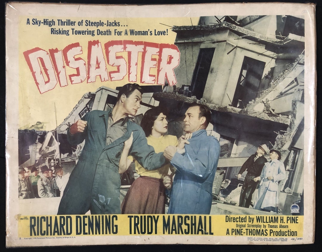Original 1948 Disaster Movie Poster Paramount Studio - Etsy