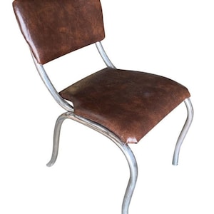 Chrome Mid Century Soda Shop Style Side Chair