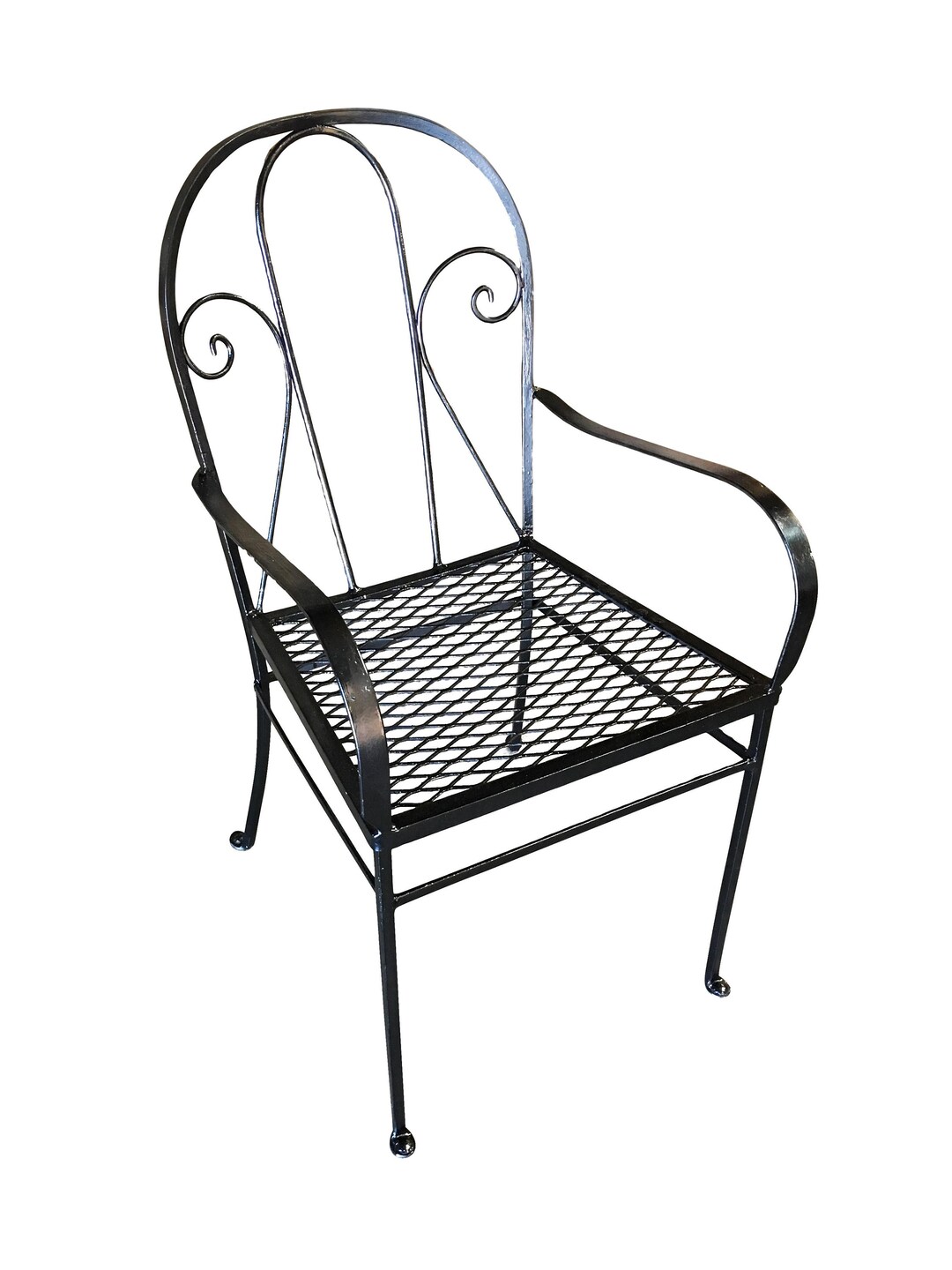 Patio de hierro trasero redondo / sillón al aire libre Etsy España