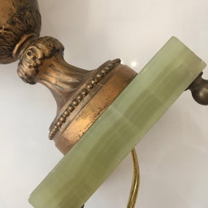 Hollywood Regency Style Goldtone Spelter Urn Table Lamp on Marble Base image 2
