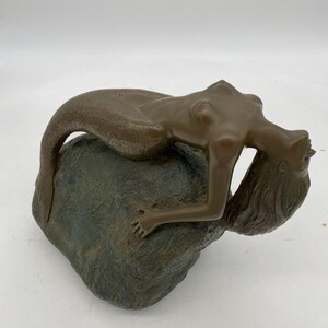 Bronze Mermaid Siren Statue on Beach Rock by James Siebert image 4