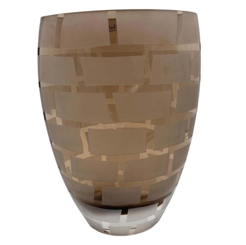 12 Brick Wall Champaign Crystal Vase by Badash Art Glass image 4