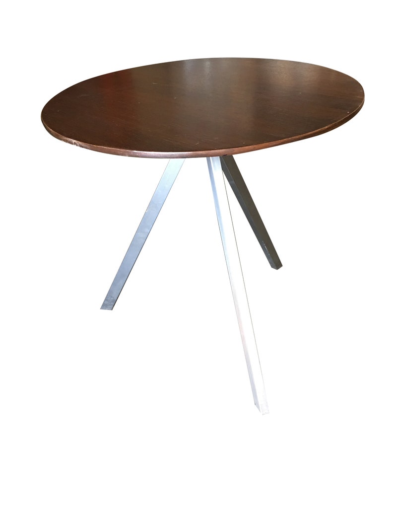 Small Tripod Leg Side Table with Round Knife Edge Top image 1