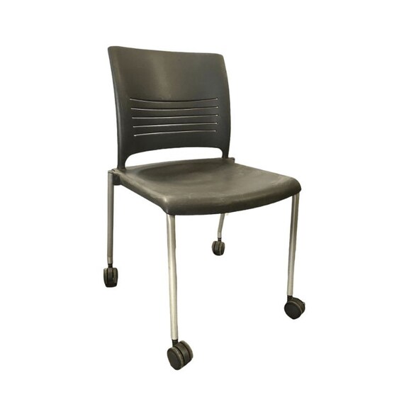 Rolling store plastic chair