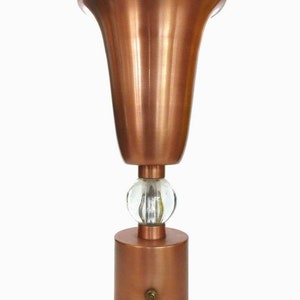 Copper Mid-Century Torchière Table Lamps, Pair image 5
