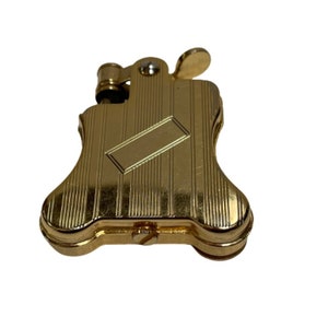 Gold Plated Ronson Banjo Stylish Design Petrol Lighter, Japan image 9