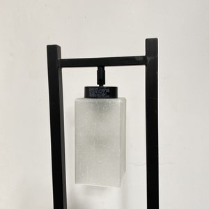 Asian Inspired Modernist Floor Lamp with Chrome Base image 5