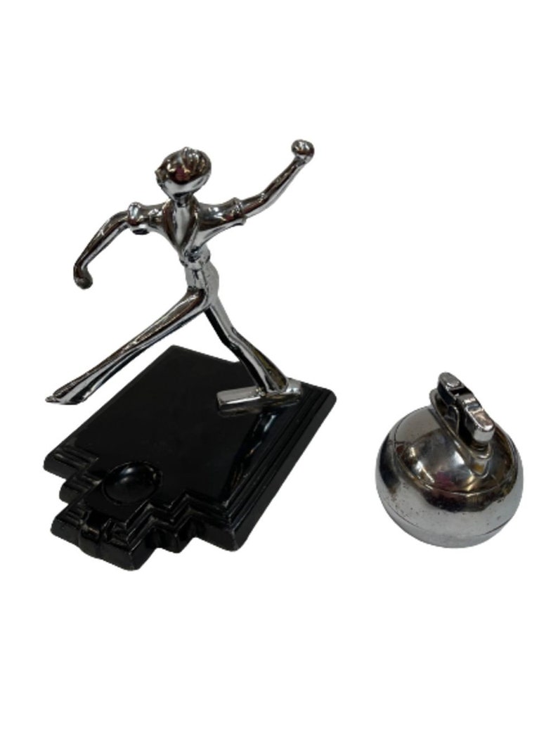 Art Deco Ball Player Table Table Lighter With Base by Ronson Etsy