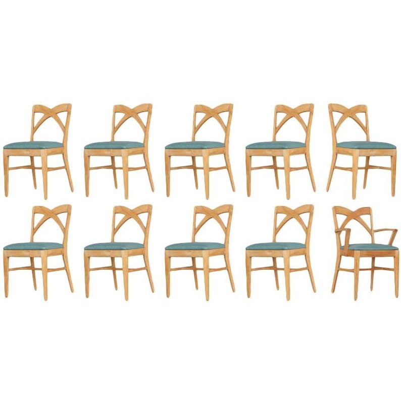 Paul Frankl Dining Chairs for Brown Saltman Set of 10 image 1