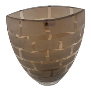 12 Brick Wall Champaign Crystal Vase by Badash Art Glass image 2