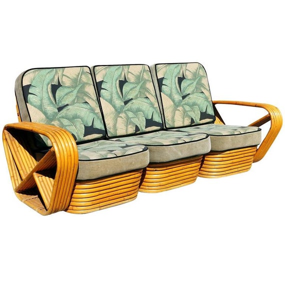 Restored Paul Frankl Style Six Strand Square Pretzel Sofa Etsy