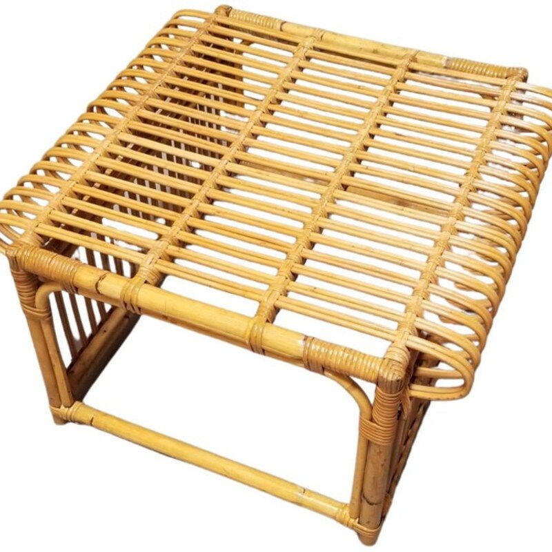 Rattan Footstool - Etsy