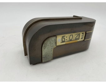 KEM Weber Model 304 "Zephyr" Copper Digital Clock by Lawson, Circa 1934