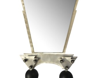 Custom Memphis Style Machined Metal Table Top Vanity Mirror