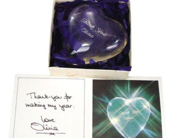 Olivia Newton-John Gift Acrylic Heart For Crew Memebers