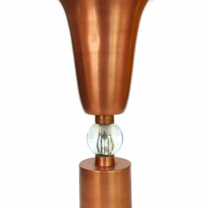 Copper Mid-Century Torchière Table Lamps, Pair image 4