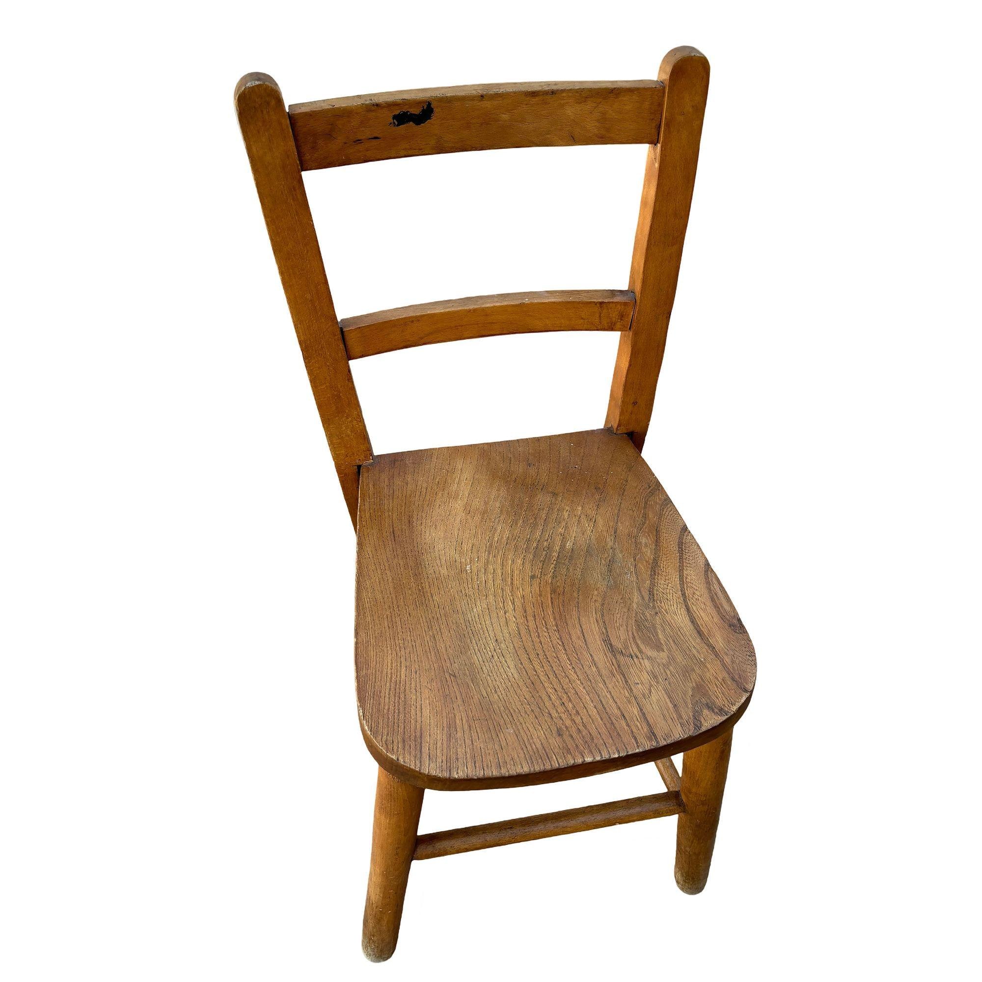 【1950s USA vintage】NORCOR スクールチェア 椅子 イス 1950s Oak Child's Chapel School Chair by Elm and Beech - Etsy