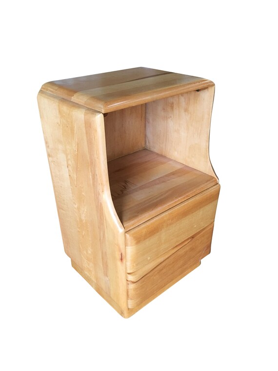 Heywood Wakefield Star Dust Blond Wood Two Tier Etsy