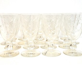 Vintage Libbey Repose "Stardust" Wine Glasses 1955 Set of 18
