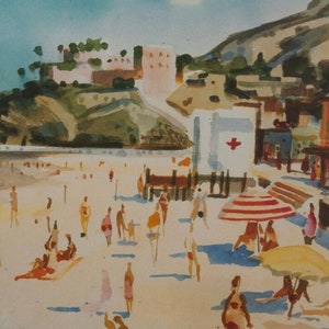 Milford Zornes Main Beach Laguna Lithograph Print Limited 62 of 250 Signed image 3