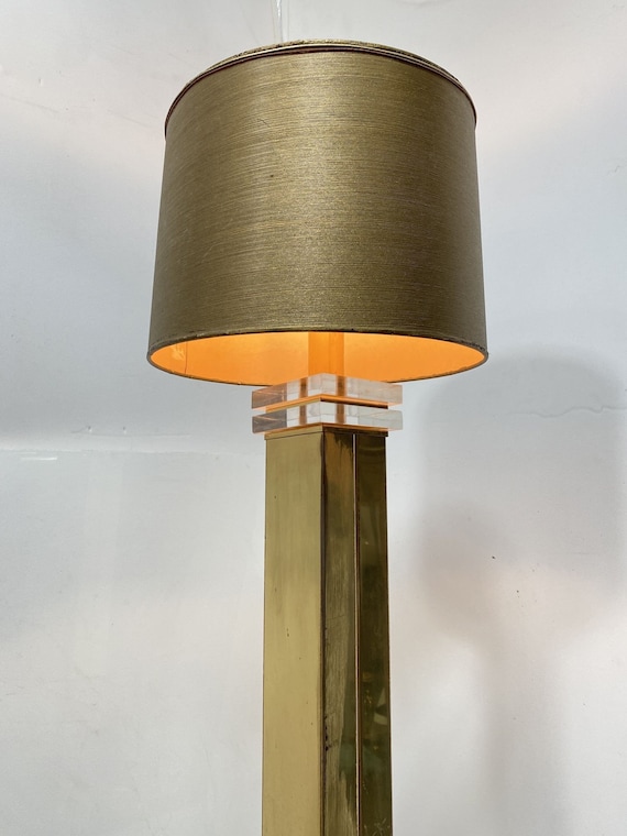 Acrylic and top gold floor lamp