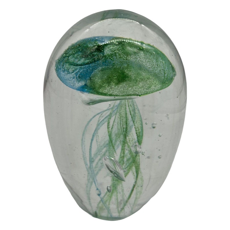 Coastal Beach Sea Green Hand-Blown Glass Case Jellyfish image 2