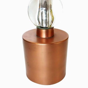 Copper Mid-Century Torchière Table Lamps, Pair image 7