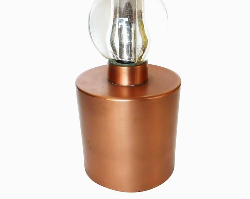 Copper Mid-Century Torchière Table Lamps, Pair image 7