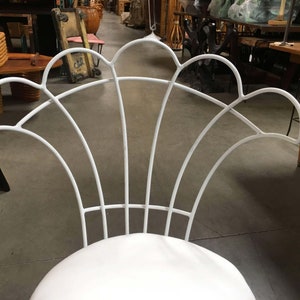 Mathieu Mategot Inspired French Wrought Iron Fan Back Patio Chairs, Set of Four image 3
