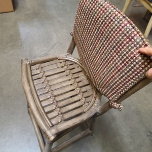 Mid Century Dark Stained Rattan Bar Stools with Stick Back, set of 8 image 9