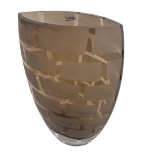 12 Brick Wall Champaign Crystal Vase by Badash Art Glass image 3