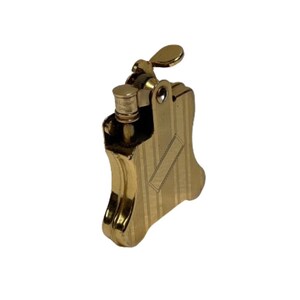 Gold Plated Ronson Banjo Stylish Design Petrol Lighter, Japan image 2