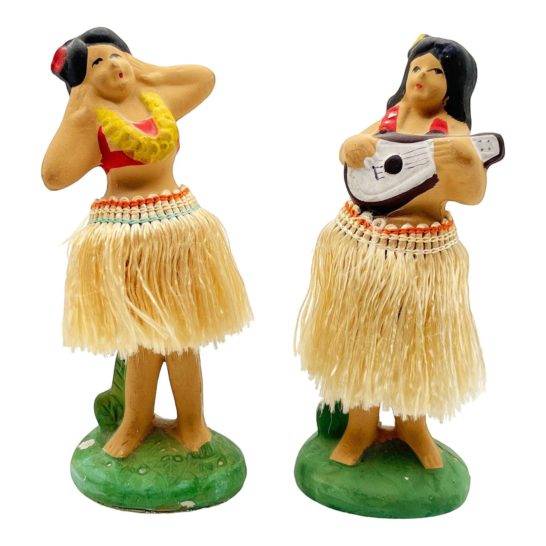 Vintage Hawaiian Hula Girl Chalkware - Etsy