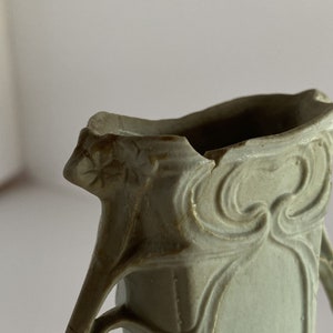 Schafer Vater German Bisque Green Jasperware Art Nouveau Maiden Bud Vase image 5