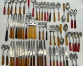 1940s Fiesta Go- Along Bakelite Handle Stainless Steel Mix and Match set of 68