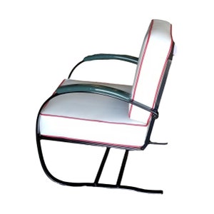 Wolfgang Hoffmann Custom Green and Black Springer Chair for Howell image 2