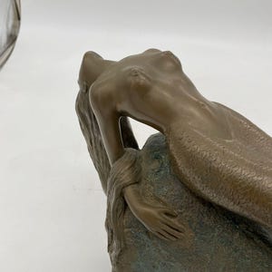 Bronze Mermaid Siren Statue on Beach Rock by James Siebert image 6