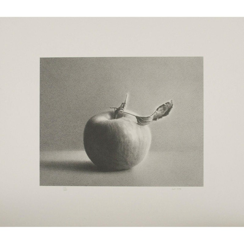 Martha Alf Apple Still Life Lithograph Print Limited Edition 230 of 250 Signed image 1