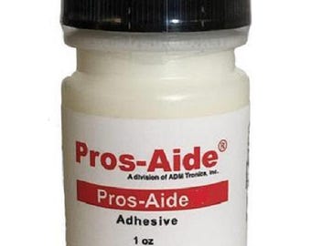 Pros-Aide Adhesive 1 oz. - By ADM Tronics - Latex Free Prosthetic Adhesive for SFX Cosplay. Dries Clear