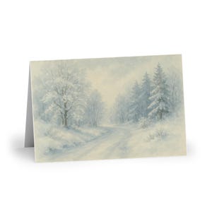 Cartes de voeux Winter Wonderland, intérieur vierges, cartes de vœux élégantes, invitation, remerciement, paquet de 10