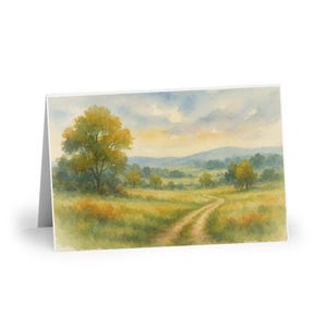 Aquarelle paysage, cartes de voeux, parfaites pour toute occasion, cartes de correspondance, cartes de remerciement, anniversaires, invitations